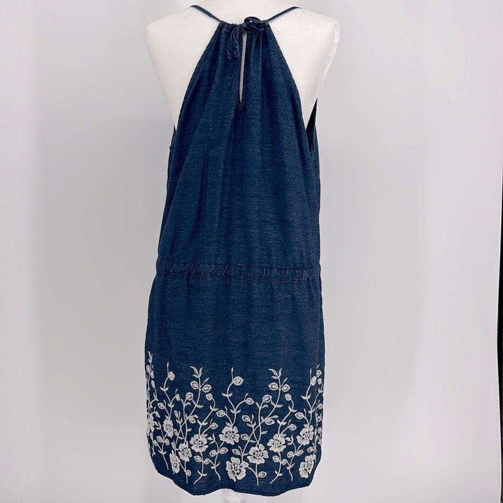 Westport Dress Denim Chambray Embroidered Sleeveless Dress Womens Size XL Petite - Picture 10 of 14